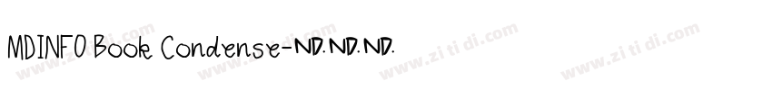 MDINFO Book Condense字体转换